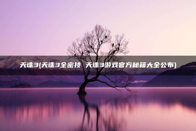 天诛3(天诛3全密技 天诛3游戏官方秘籍大全公布)
